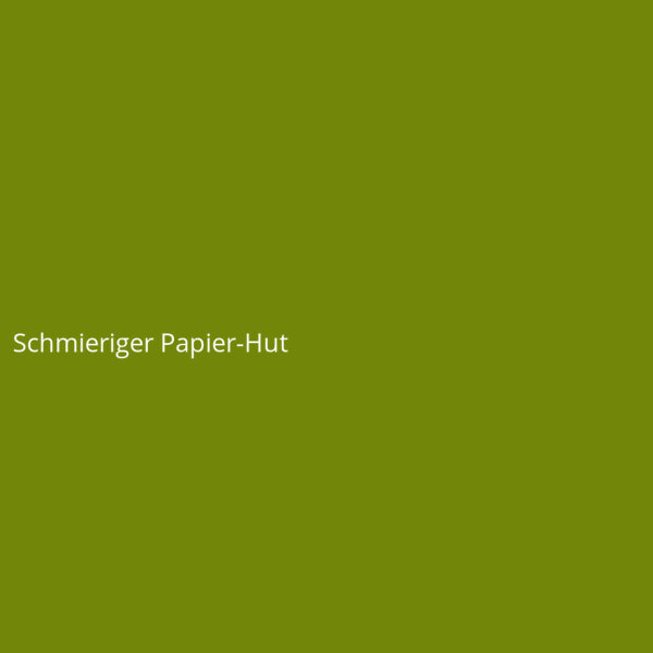 Schmieriger Papier-Hut